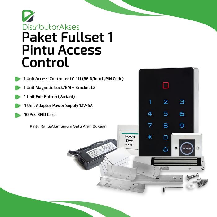 Jual RFID Door Access Control LC111 Touchscreen PIN + EM Magnet Lock ...