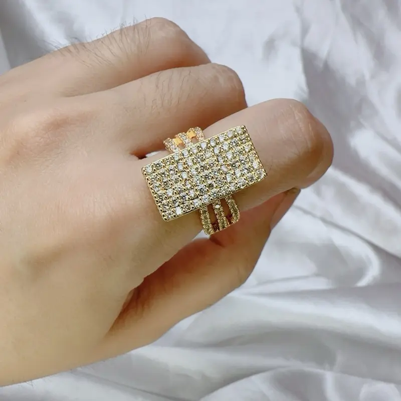 E04 {CO 2 Produk Apapun Free 1} C05 Perhiasan Lapis Emas Cincin permata Perhiasan Perempuan xuping jewellery pehiasan anti karat 8