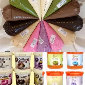 COKLAT COLLINS DIP GLAZE REPACK 50 GRAM TOPING DONAT MURAH