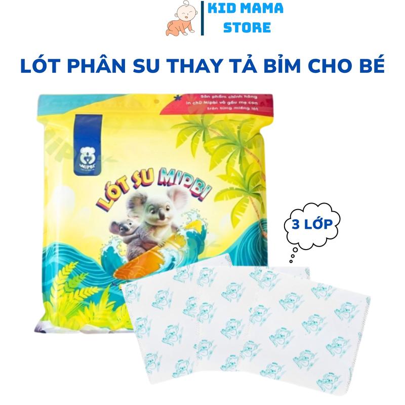  Miếng lót phân su sơ sinh Mipbi thau tả bỉm cho bé gói 30 miếng an toàn tiện lợi siêu tiết kiệm 