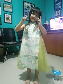 Product Review of Dress Anak Perempuan Import Model Cheongsam Bunga Rabbit Brokat Tutu Kerah Tinggi Fashionable from F**i 0