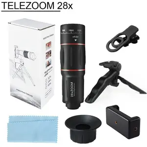 Putih 28X 18x25 Zoom Handphone HD Lensa Kamera ZoomCam Lensa Tele Telezoom Lens Kamera Persediaan KonserTele Zoom 18X 28X Lens Universal