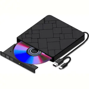 DVD External RW Slim Portable Optical Drive Writer CD ROOM PC Laptop Komputer