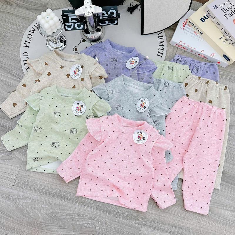   Dáng Rộng   Bộ quần áo CÁNH TIÊN TN 2025 tăm lông thỏ nhẹ ấm cho bé mặc thu đông 5 đến 15kg 