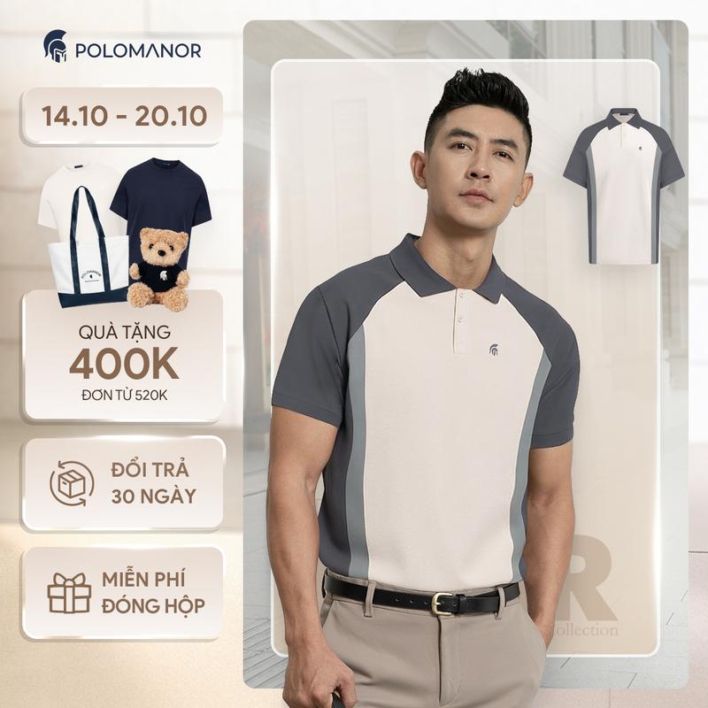 [NEW T8] Áo polo nam cao cấp MONO, chất liệu mới CVC Diamond, thanh lịch sang trọng - POLOMANOR