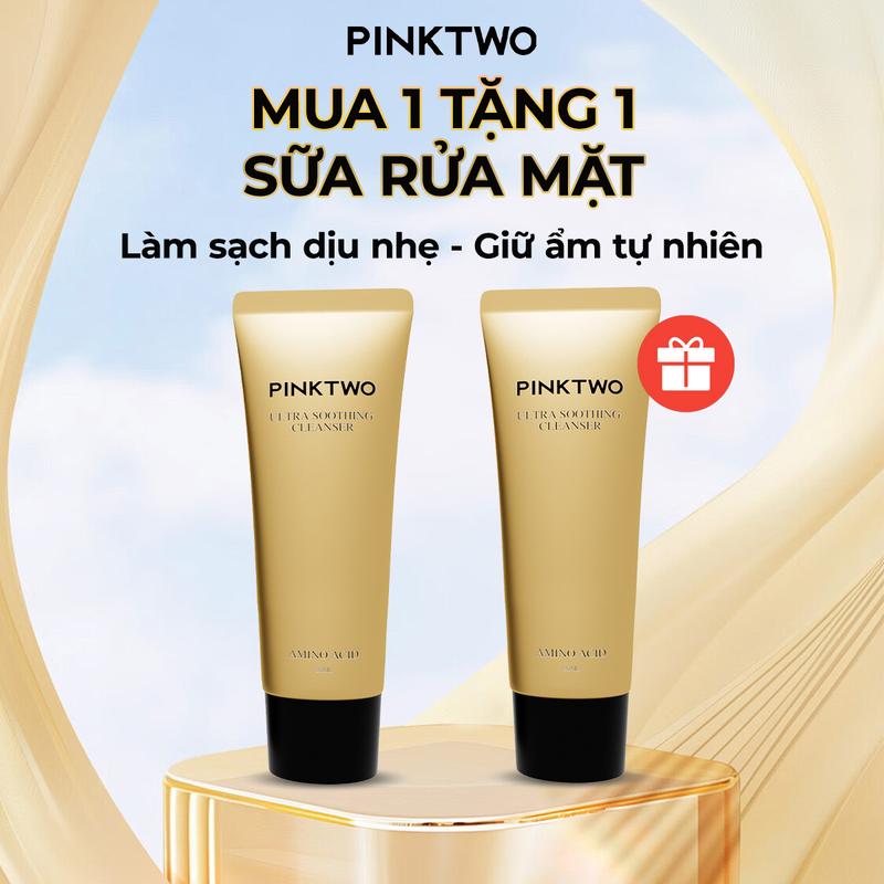   MUA 1 TẶNG 1  Sữa Rửa Mặt Dịu Nhẹ PINKTWO Amino Acid 80ml – Làm Sạch Sâu Hỗ Trợ Cấp Ẩm Giúp Da Mềm Mịn 