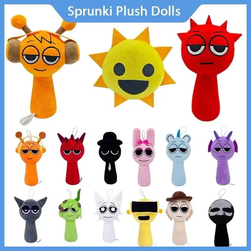 Mainan Boneka Sprunki Horor Plush Rhythm Box New Surrounding Spunky the Game Ukuran 40CM Plush Dolls Toys 1