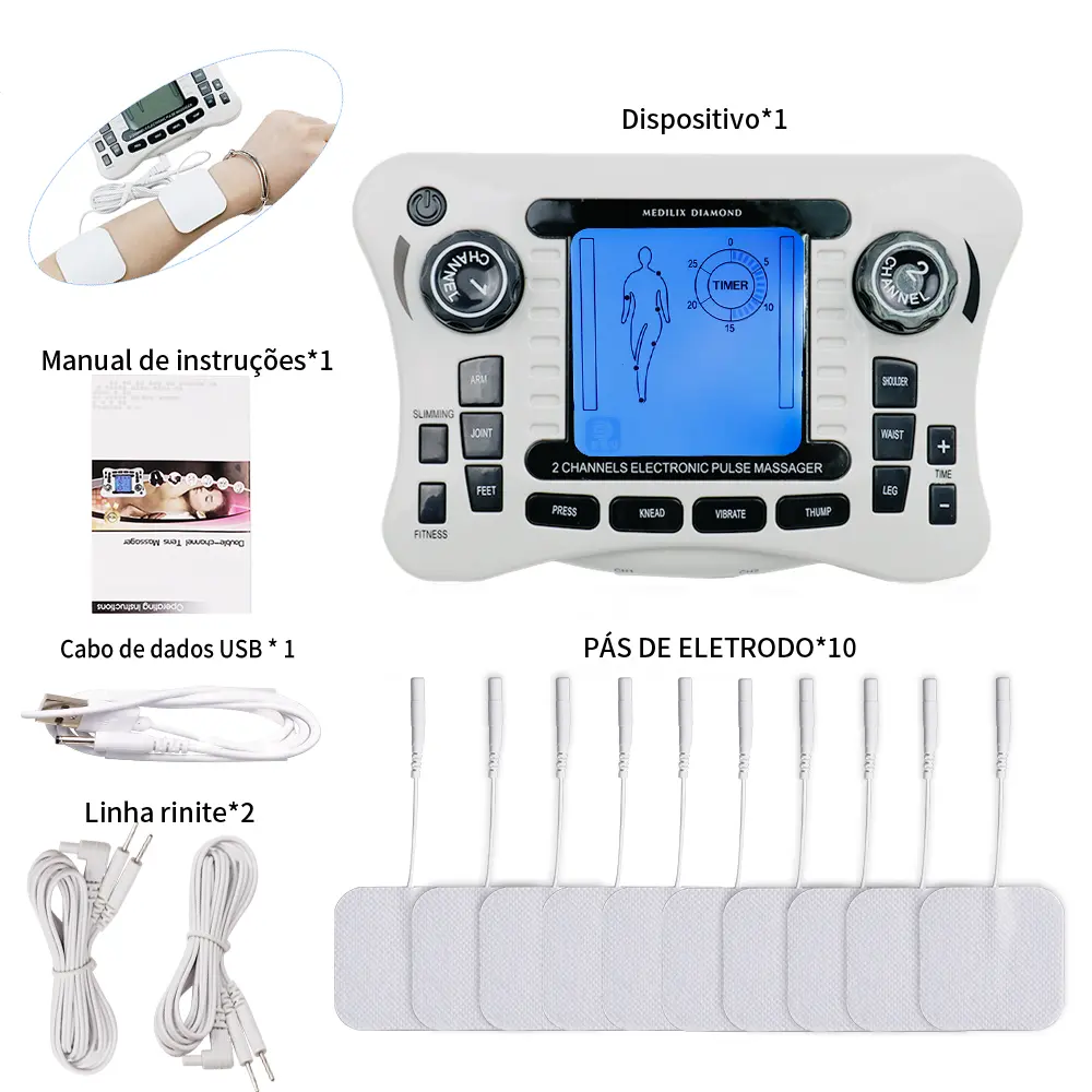 Electrostimulator Tens Unit RelaxMassager EMS Nerve Muscle Stimulator Acupuncture Low Frequency Physiotherapy Machine Fat Burner