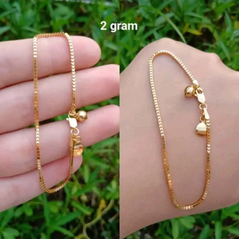 Gelang tangan milano wanita lapis emas anti luntur
