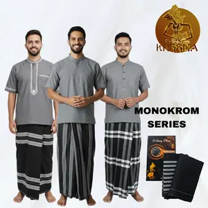 Sarung Tenun Kresna Motif Monokrom Dewasa Kemasan Dus Plastik Murah Berkualitas