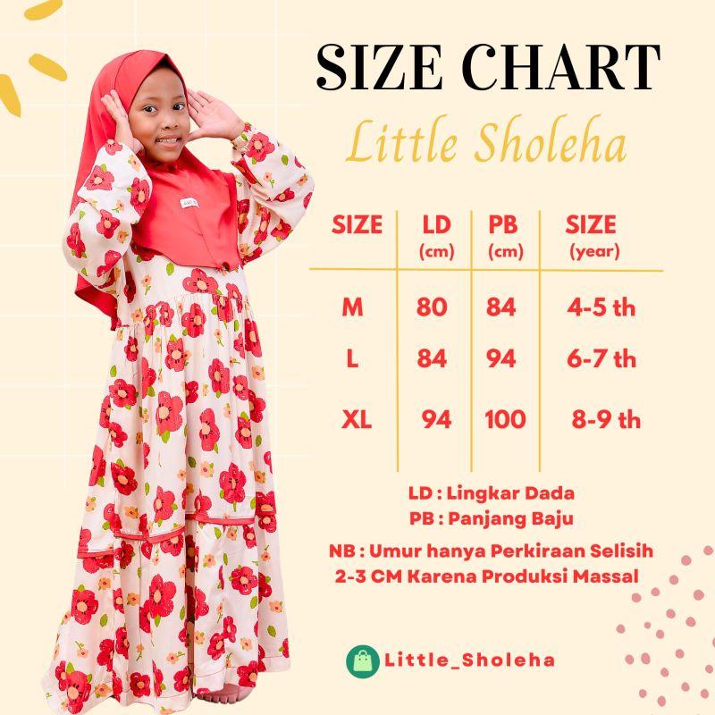 Product Introduction of set gamis & hijab anak Bunga Katun Muslim Dress Panjang Baju Motif 0