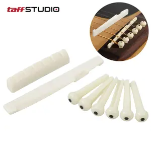 TaffSTUDIO Nut Saddle / Pin Bridge / Pin Puller Gitar Akustik Lengkap - A009