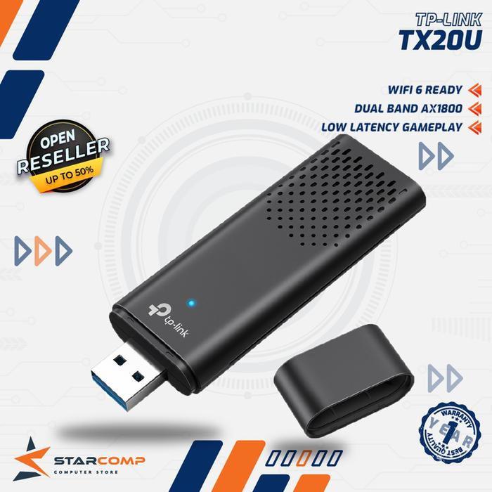 Gambar TP-Link Archer TX20U AX1800 Dual Band Wi-Fi 6 Wireless USB 3.0 Adapter dari Starcomp Purwokerto Kab. Banyumas Tokopedia
