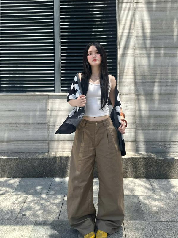 (Q02) Quần kaki STRAIGHT Migcool, quần kaki ống đứng wide fit