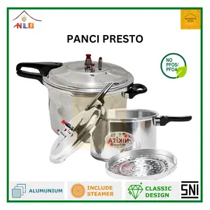 Panci Presto Serbaguna 20 24 28 32 CM Aluminium Nikita / Steamer Pressure Pelunak Daging