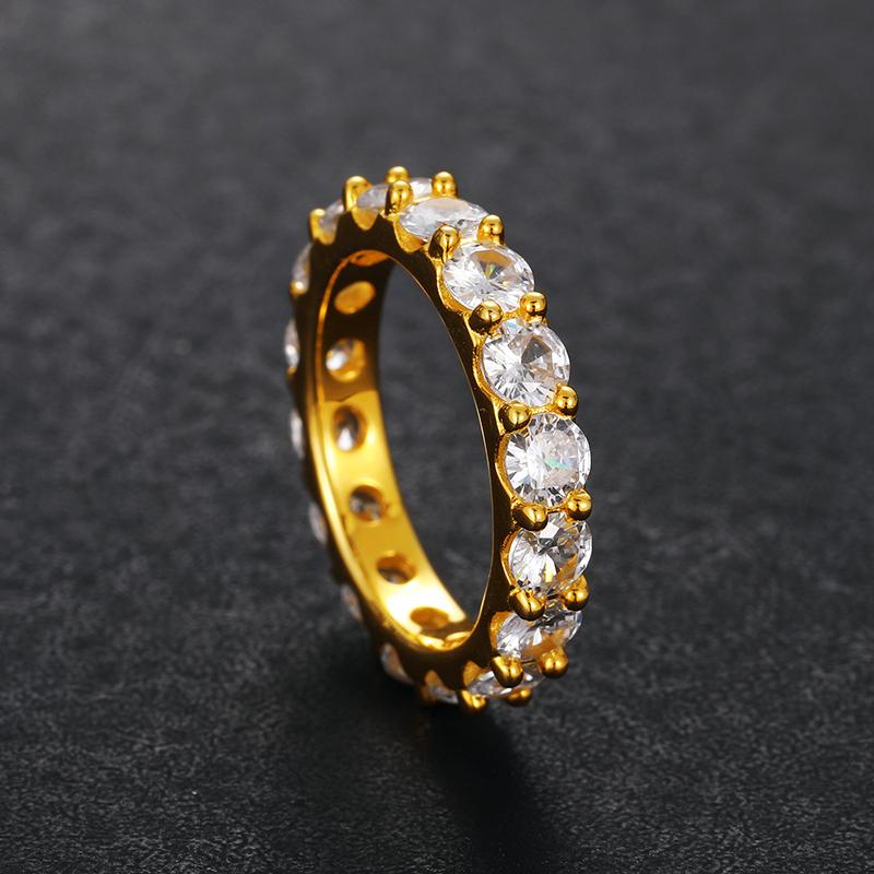 Product Introduction of 【#109】925 Sterling Silver Full Moissanite Rings For Women Men 6