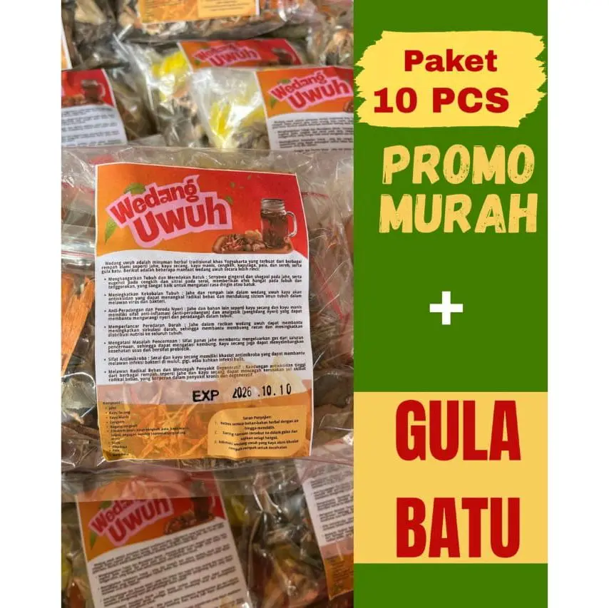 Wedang Uwuh Plus Gula Batu Isi 10PCS KHA JOGJA SOLO Promo Terbaik BISA COD