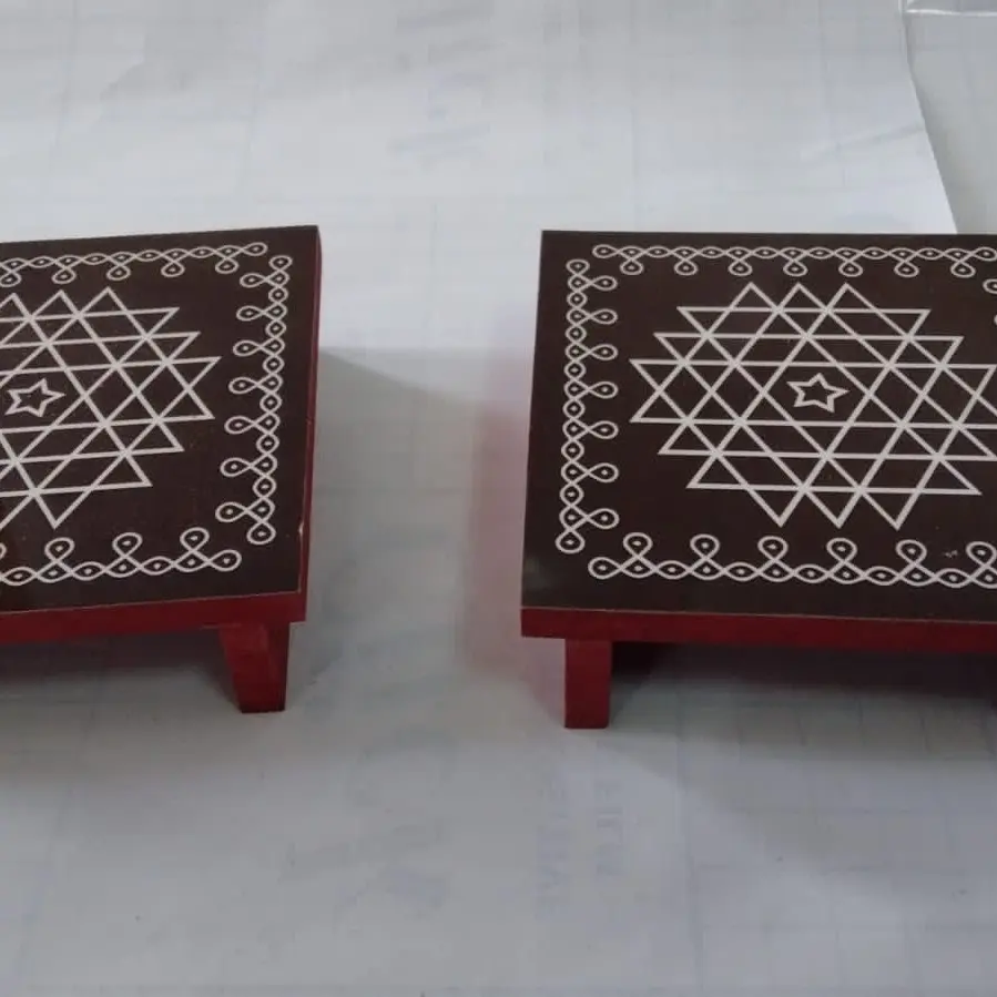 * kolam manai* 8mm mdf with bush legs 4x4 inch  *