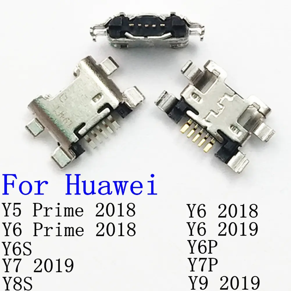 USB Charging Charger Pin Dock Port 10/20/50pcs Charging Port Connector Micro Plug For Huawei Honor 7X 8X Y9 2018 Y9 2019 Y5 2019 Y6 2018 Y6 2019 Y6S/Y6P/Y7P/Y8S Y7 2018 Y7 2019 Nova3i/Maimang 6/Maimang 8/Enjoy 7S/Enjoy 8/8E/8Plus