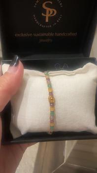 Product Review of Mercury Celestial Ligh Tali Warna Gold | Gemstones Bracelet for Women Aesthetic Samapura Gelang from M**i 0