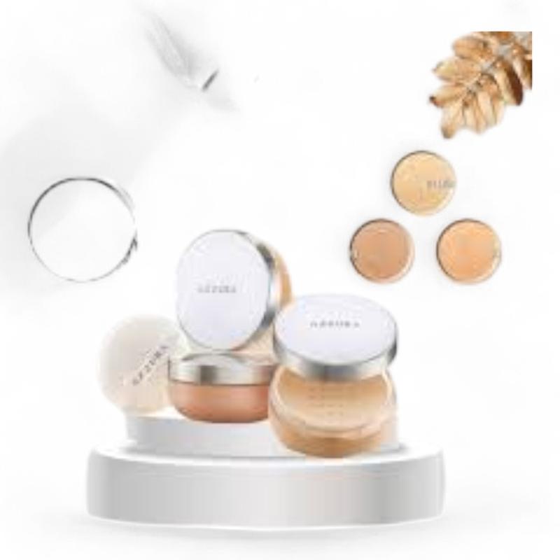 AZZURA Loose Powder 02 NATURAL Bedak Tabur Fresh Look Wajah Compact 5