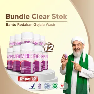 [CLEAR STOK 2026] DAPAT 10 BOTOL Ambesir Kembang Bulan ISI 12 Kapsul - Herbal Bantu Redakan Gejala Wasir Ambeien