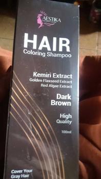 Product Review of [Promo Spesial] Aestika Dark Brown Hair Coloring Shampoo - Pewarna Rambut Beruban Kering Red Extract from a**a 1