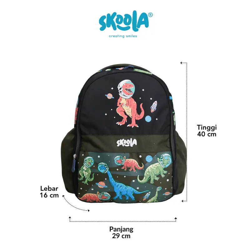Skoola Tas Sekolah Anak SD Perempuan Laki - Laki Ransel Unicorn Dino - Vrenzy 4
