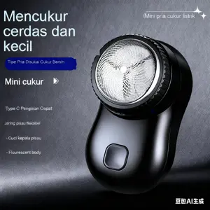 Pencukur Mini Listrik Pencukur Portabel Pemangkas Kumis Janggut Pencukur Saku Kecil