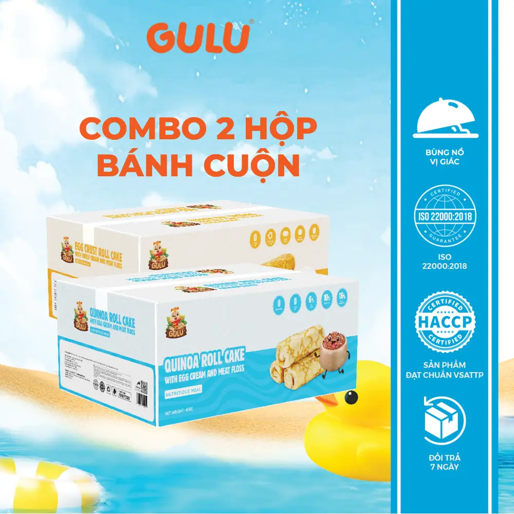 Bánh Dinh Dưỡng Cuộn Chà Bông Gulu Foods Thức Ăn Ăn Vặt
