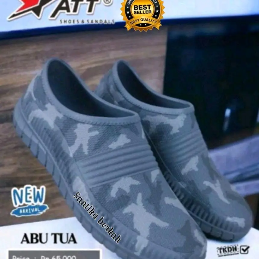 Sepatu Kasual Slip On Pria Keren Full Doreng Army Karet 39-43