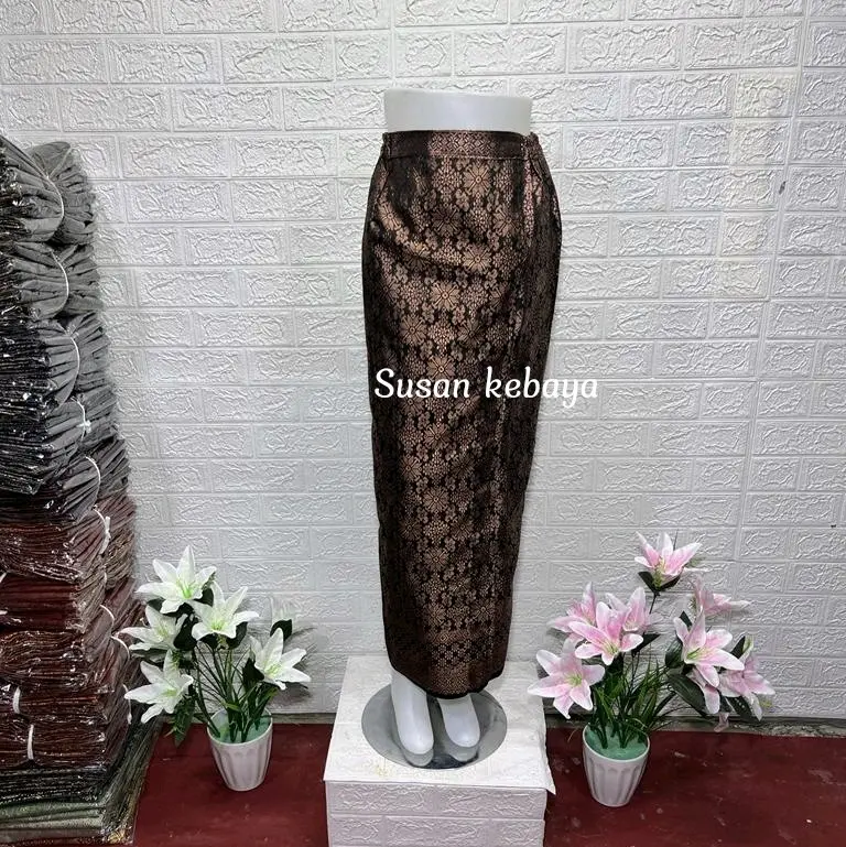 rok Songket Span premium tingal pakai //rok kebaya span termewah 2