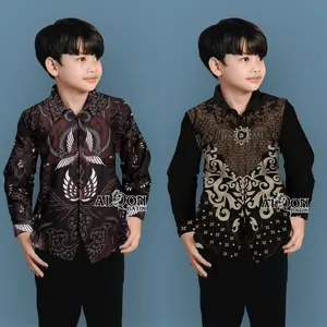 Kemeja Batik Anak Usia 1-12 Tahun Kemeja Batik Anak Laki Laki Atasan Batik Katun Baju Batik Anak Laki Laki Modern