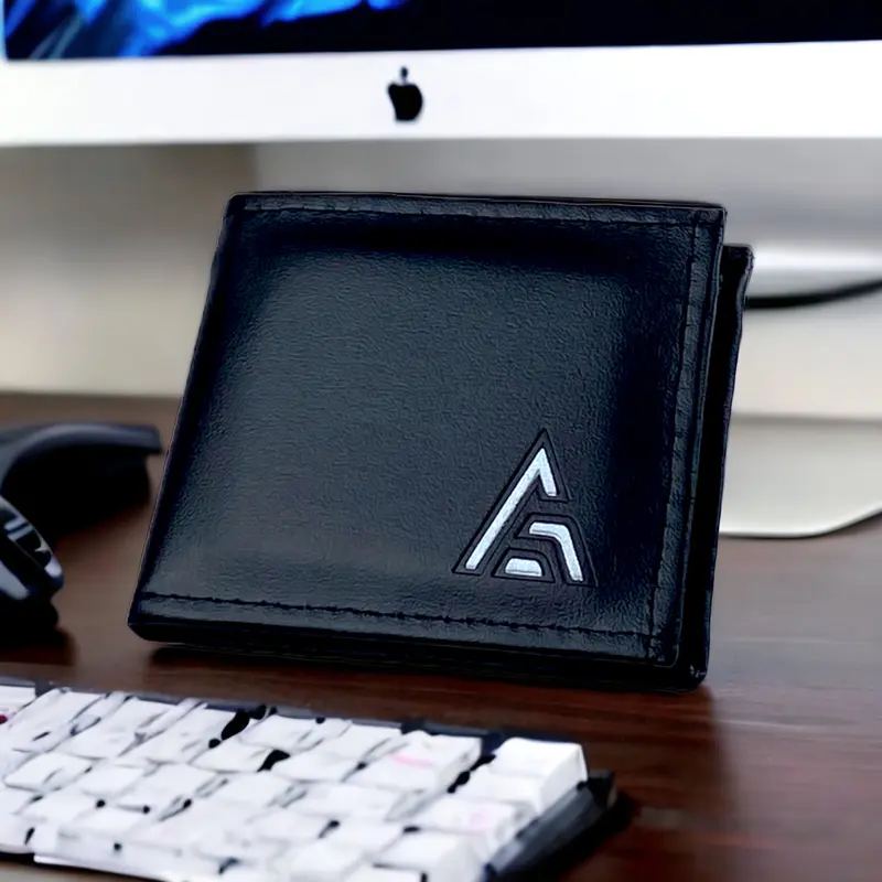 Dompet Pria Kulit Sintetis Premium Aflah D01 - Hitam Cowok Kartu Uang 1