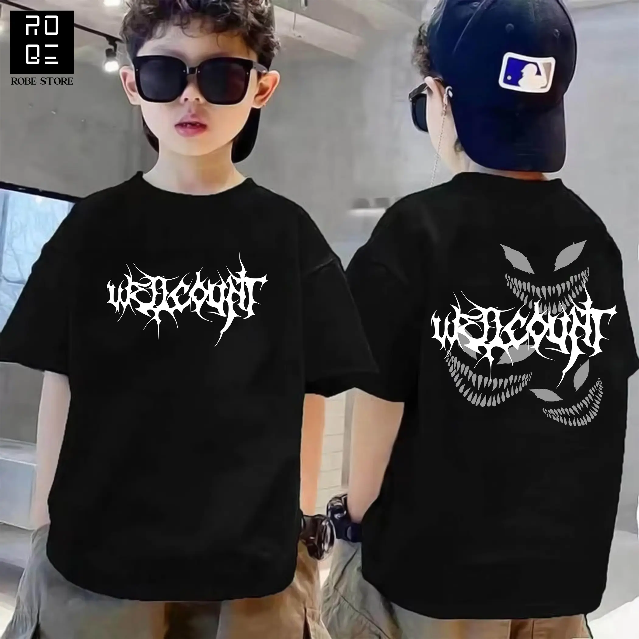 Kaos Distro Anak-anak Cowo Umur 1-12 Tahun Motif Gambar Digital Printing Bahan Cotton Combed Premium R09 Katun