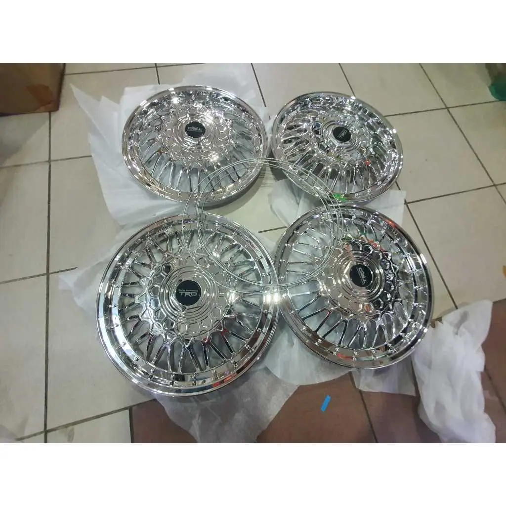 COVER DOP VELG MOBIL UKURAN RING 13 DAN 14 CLASSIK CHROME MOBIL UNIVERSAL