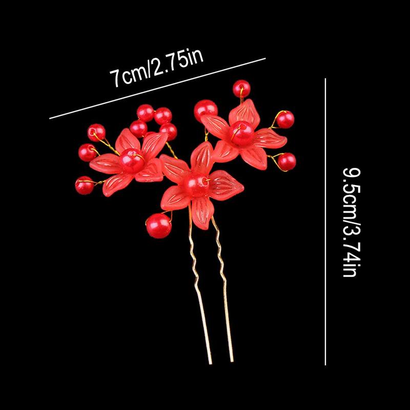 Product Introduction of U Shape Flower Hair Clips Bridal Headpiece Mesh Flower Wedding Accessories Headdress Bridal G5A2 21