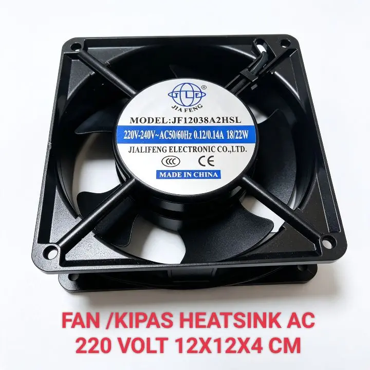 FAN AC 220V 12 X 12 X 4 CM 0,12/0,14 AMPER 18/22 WATT