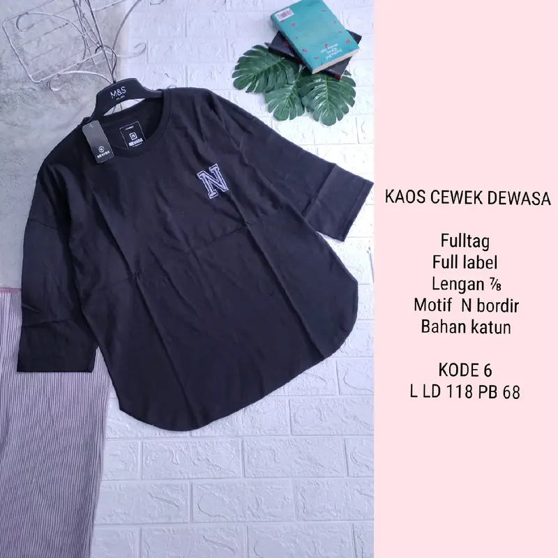 KAOS CEWEK DEWASA LENGAN ⅞ |WAJIB TANYA STOK (BISA COD) 6