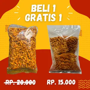 beli 1 gratis 1 makaroni kriuk X mie kremes ektrapedas 300gram