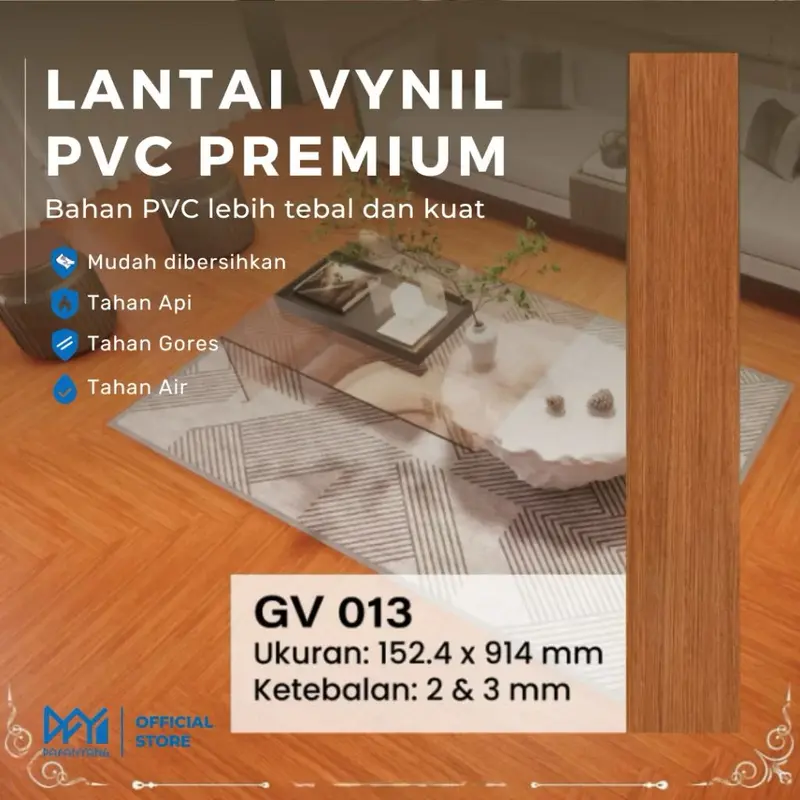 36 Pcs Vinyl Dekorasi Lantai PVC Motif Kayu Realistis – Bahan Berkualitas, Anti Air & Rayap, Tebal 1.2mm 2