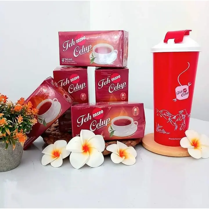 [Gratis Botol minum] Teh Sosro celup  1ball = Isi 5 Kotak 15 Bag - Teh Celup Sosro - Air, Tea 1