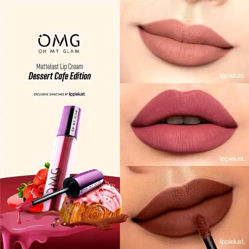 OMG Lipcream NEW SHADE  / OMG Gloss Lip Finish Oh My Glam Lip gloss Liquid Lipstik Lipstick Lipgloss Waterproof Bibir 0