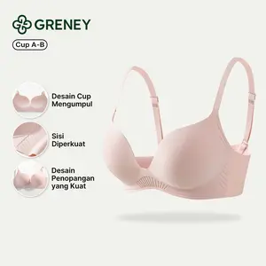 GRENEY-Bra seamless anti kendur menopang PD tanpa kawat tanpa tali mengumpulkan One Piece Warna Bh Wanita Basic Tanpa Kawat Cewek  Push up  Nyaman  PD Wireless Seamless Cantik  Tipis Dewasa Cup 3D fix mencegah kekenduran-88880032