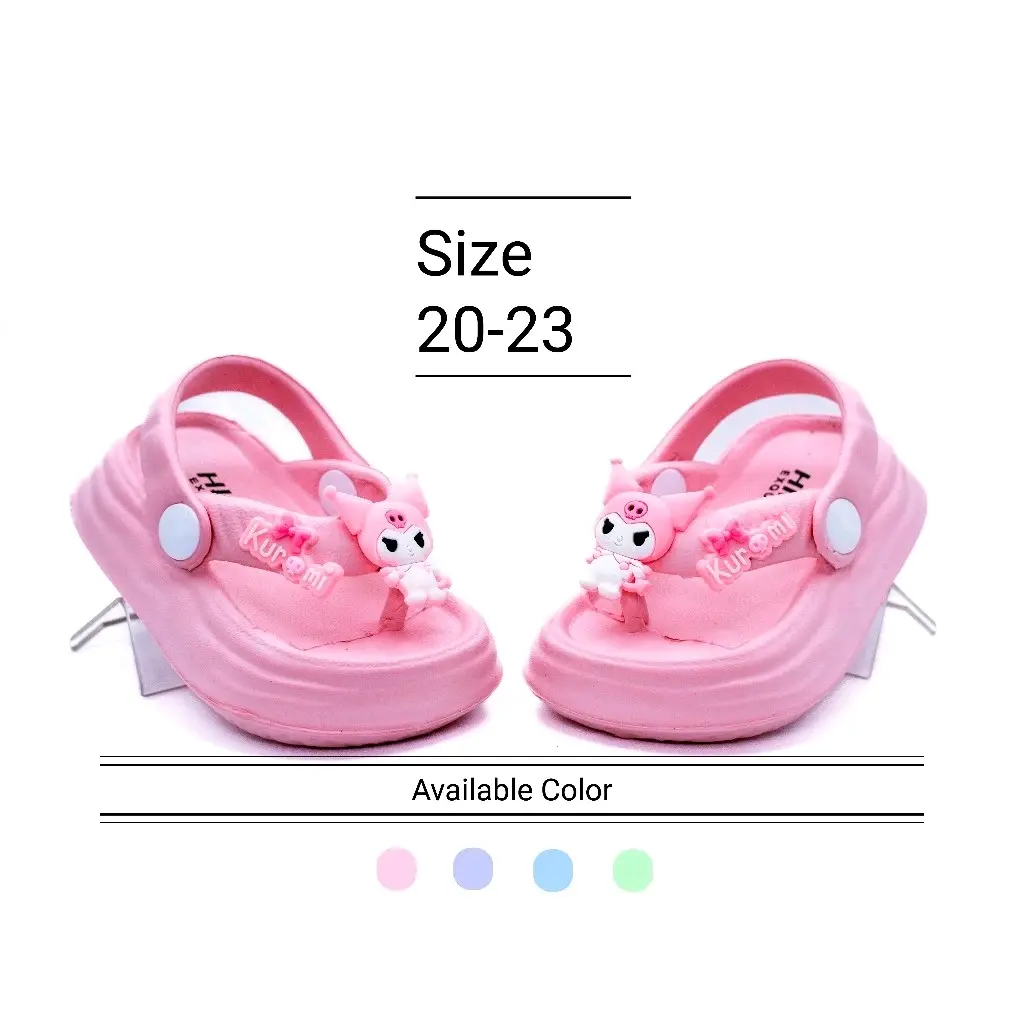 Sandal Jepit Anak Bayi Perempuan Motif Lotso Tali Belakang Jibitz Ringan Nyaman elastis HL2208 Empuk