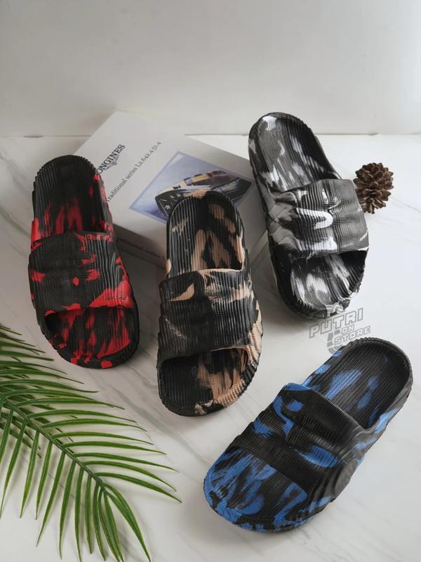 Sandal Slip-On Dewasa dan Anak Adilette Loreng Polos Terbaru Kekinian Trendy Modis 6