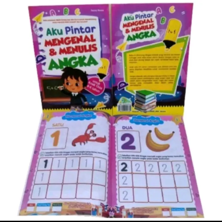Buku Belajar Anak Aku Pintar Mengenal Dan Menulis Angka Untuk Anak Usia 4-6 Tahun