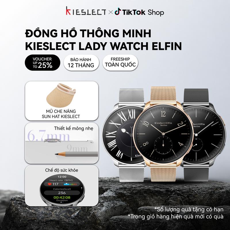 Đồng hồ thông minh Kieslect Lady Watch Elfin - 1.32" FHD AMOLED - Nghe gọi qua Bluetooth