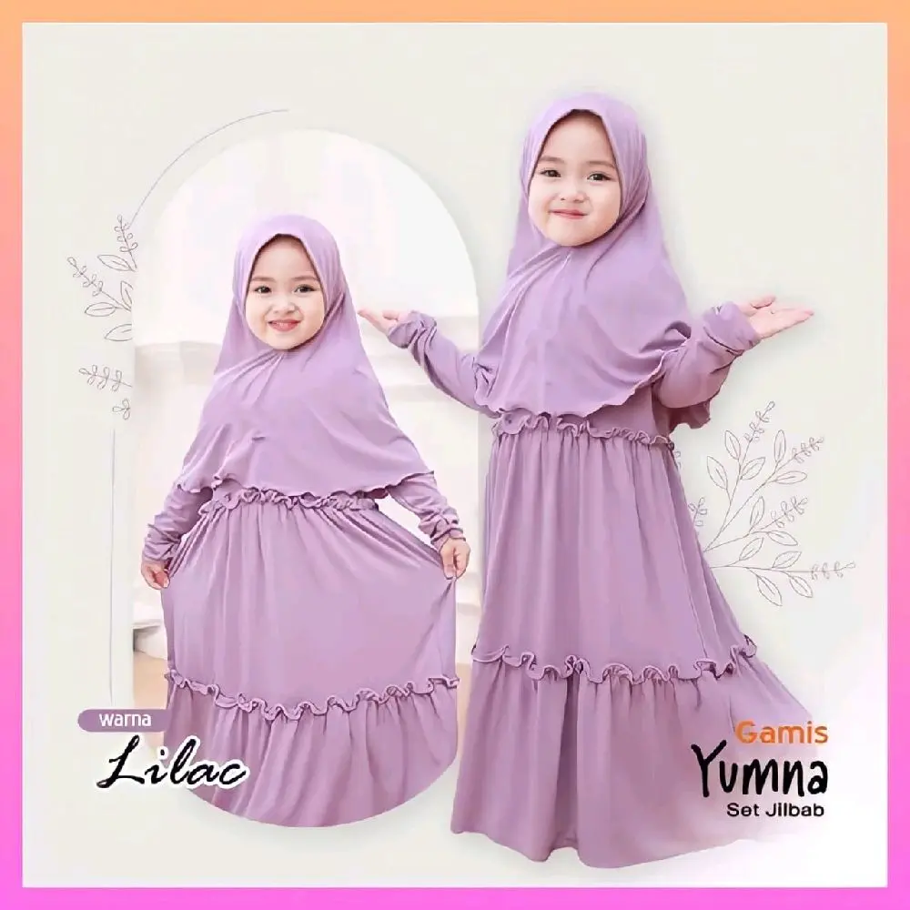 gamis anak|pakaian muslim anak terbaru 2025 Baju Panjang Syari Crinkle Airflow