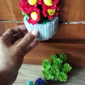KN -  TEMPELAN Magnet KULKAS BUNGA KAWAT BULU SOUVENIR PERNIKAHAN SUNATAN